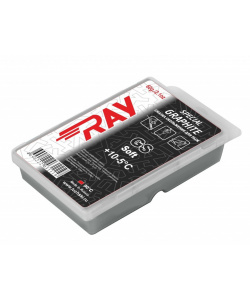 Парафин RAY GS +10-5°С смазка скольжения с графитом, без фтора, мягкая (60г)