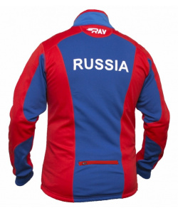 Куртка разминочная RAY WS модель STAR (UNI) красный/синий красная молния 