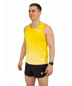 Майка спортивная RAY (Men) принт "Ice-yellow"