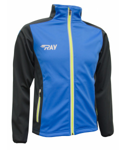 Куртка разминочная RAY WS модель RACE (UNI) синий/черный синий шов с/о молния
