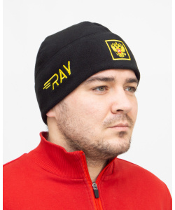 Шапка RAY (UNI) флис, герб, черный