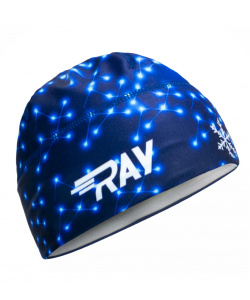 Шапочка RAY модель RACE материал термо-бифлекс синий геометрия, принт 