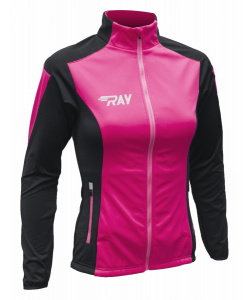Куртка разминочная RAY WS модель PRO RACE (Woman) малиновый/черный