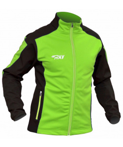 Куртка разминочная RAY WS модель RACE (Kids) салатовый/черный 