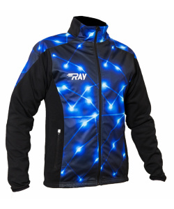 Куртка разминочная RAY WS модель PRO RACE (Men) принт геометрия синий 
