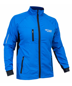 Куртка беговая RAY SPORT (летняя) синий/черный черная молния