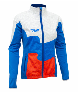 Куртка разминочная RAY WS модель PRO RACE (Woman) принт "Патриот_1синий"