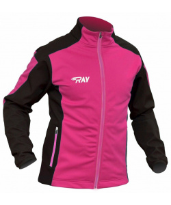 Куртка разминочная RAY WS модель RACE (UNI) малиновый/черный 