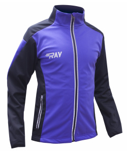 Куртка разминочная RAY WS модель RACE (UNI) фиолетовый/черный с/о молния