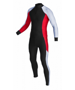 Комбинезон лыжный гоночный RAY модель RACE (UNI) черный/серо-голубой/красный