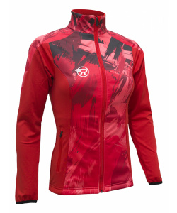 Куртка разминочная RAY WS модель PRO RACE (Woman) принт STROKES красный