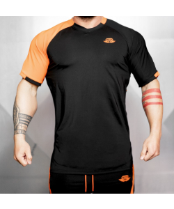 Футболка муж. Anax T-shirt Black with Orange. черный/оранжевый
