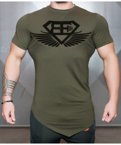 Футболка Engineered-life Prometheus T-shirt 3.0 Army Green, хаки/черный лого
