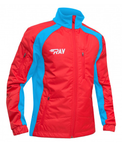 Куртка утеплённая туристическая  RAY  WS модель OUTDOOR (UNI) красный/голубой красная молния