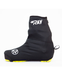 Чехол на ботинки BootCover RAY (UNI) черный, лого белый, черная молния