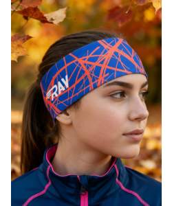 Повязка трикотажная принт RAY синий, принт