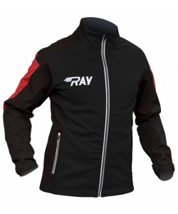 Куртка разминочная RAY WS модель PRO RACE (Kids) черный/красный
