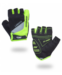 Велосипедные перчатки с короткими пальцами черный/зеленый