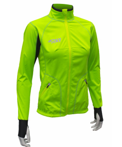 Куртка разминочная RAY WS модель STAR (Woman) салатовый/черный 