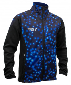 Куртка разминочная RAY WS модель PRO RACE (Men) принт геометрия синий 