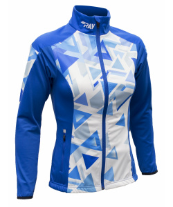 Куртка разминочная RAY WS модель PRO RACE (Woman) принт синий/синий
