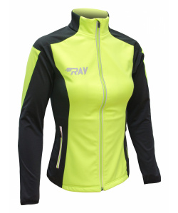 Куртка разминочная RAY WS модель PRO RACE (Women) лимонный/черный с/о молния