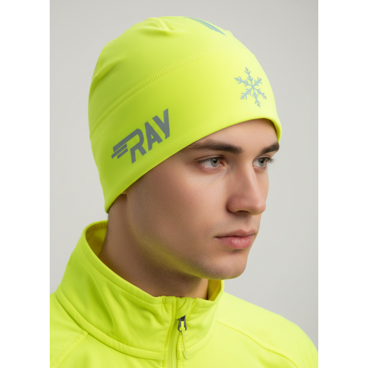 Шапочка RAY модель RACE материал термо-бифлекс, неон/лого с/о фото 2