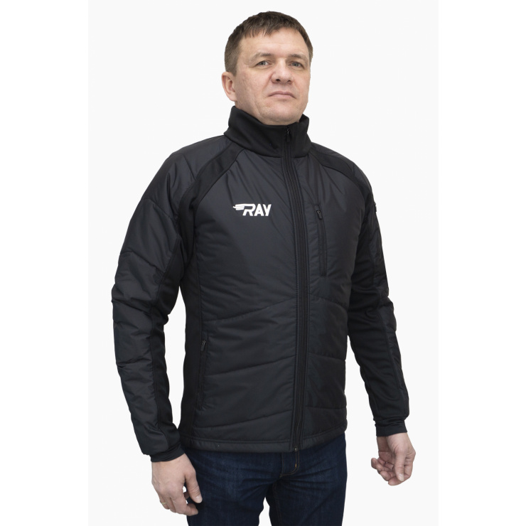 Куртка утеплённая туристическая  RAY  WS модель OUTDOOR (UNI) черный черная молния фото 5