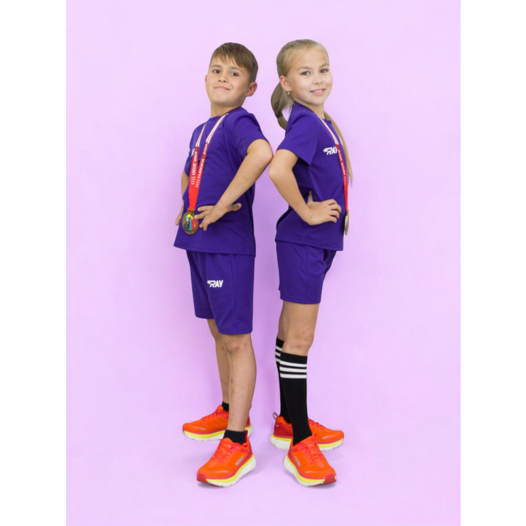 Комплект RAY (Kids) фиолетовый, лого белый фото 2