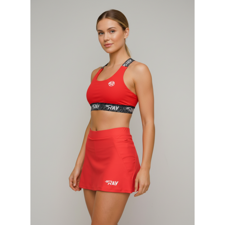 Юбка-шорты RAY (Woman) без отстрочки красный фото 3