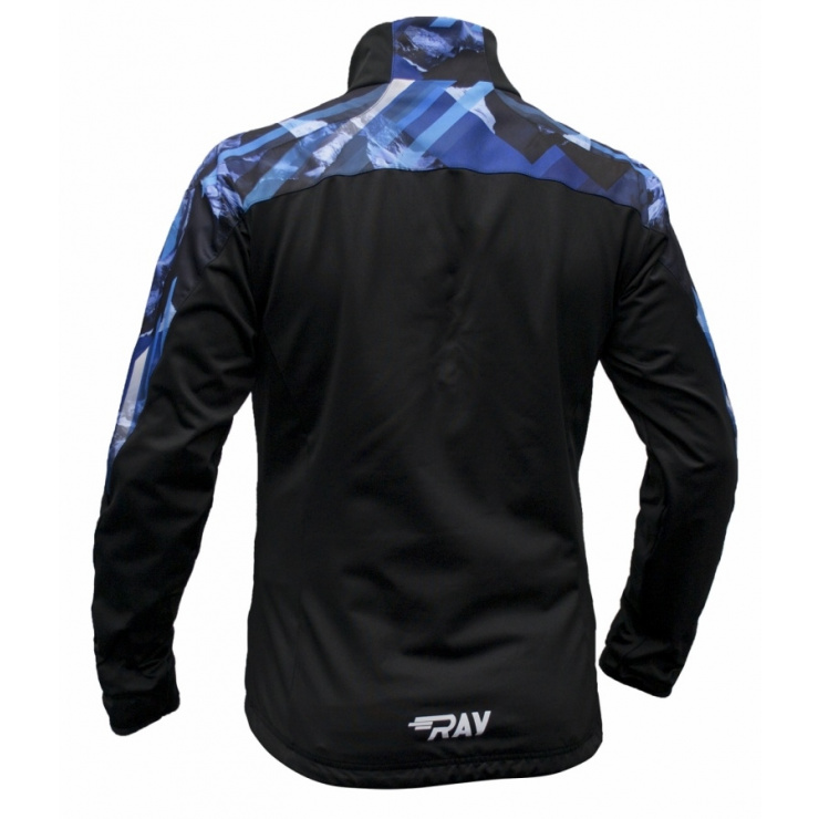Куртка разминочная RAY WS модель PRO RACE (Men) принт, голубой/черный  фото 2