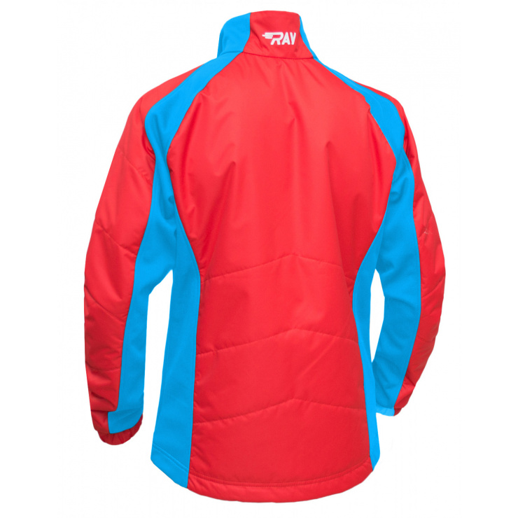 Куртка утеплённая туристическая  RAY  WS модель OUTDOOR (UNI) красный/голубой красная молния фото 2