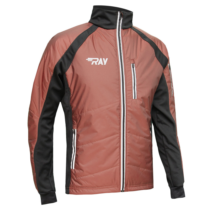 Куртка утеплённая туристическая  RAY  WS модель OUTDOOR (UNI) кирпич/чёрный, с/о фото 1