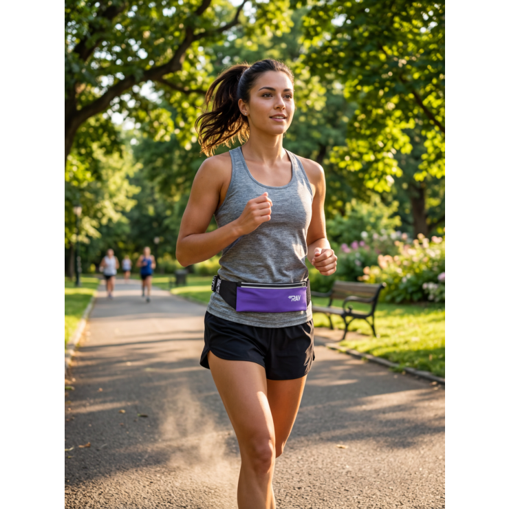 Сумка поясная RAY узкая, фиолетовый фото 7