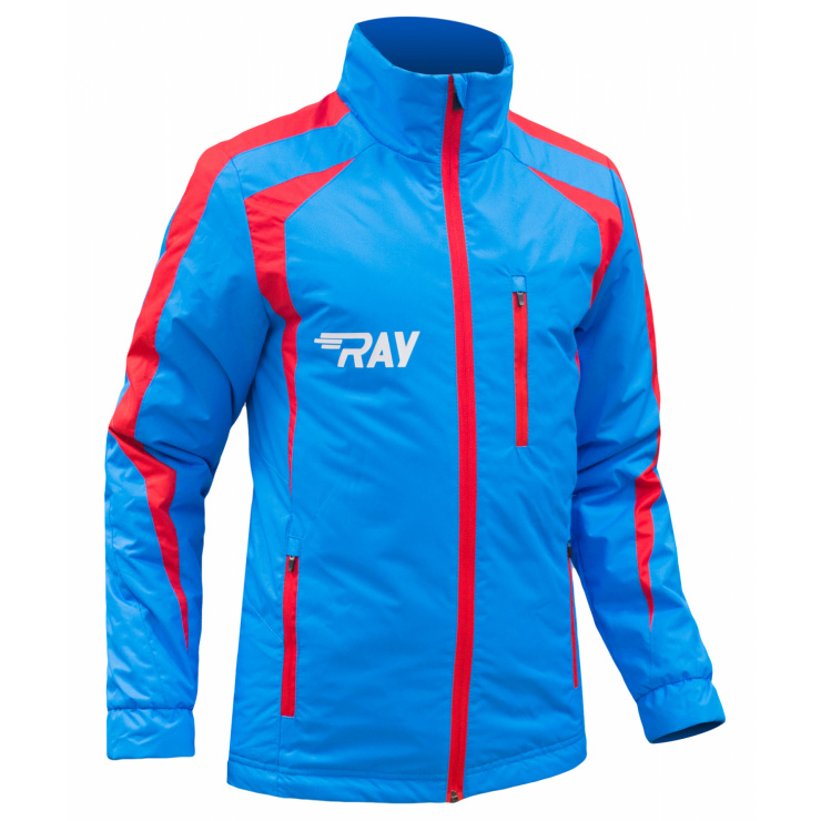 Куртка утеплённая RAY модель Парадная (Men) синий/красный красная молния  фото 1