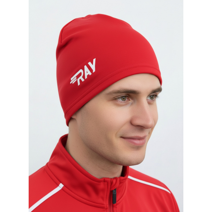 Шапочка RAY 6-ти клинка облегченная, красный, белый лого фото 1