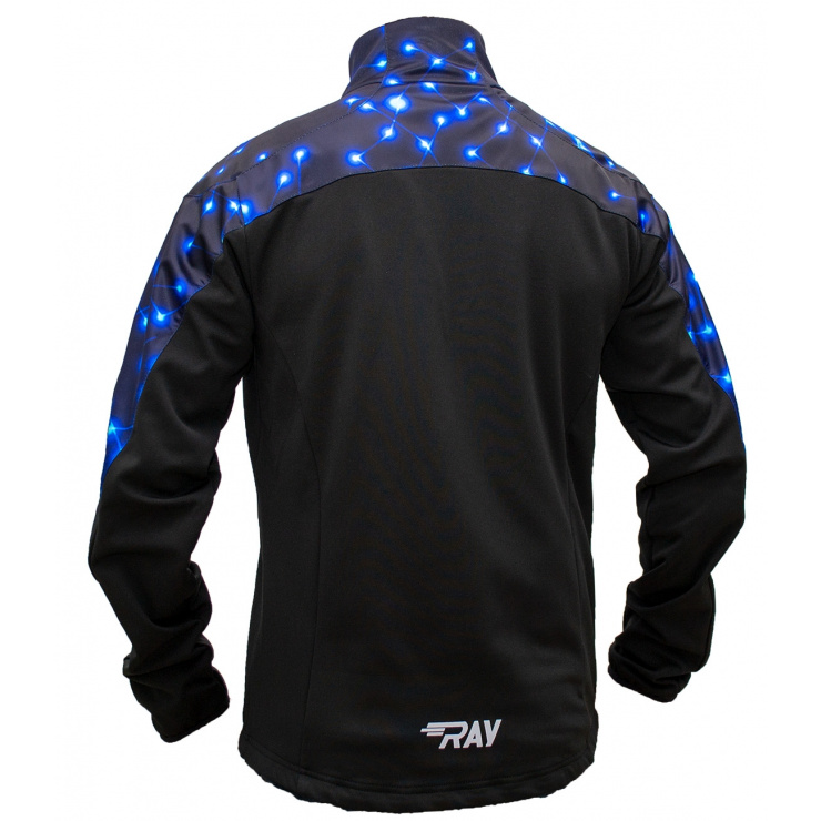 Куртка разминочная RAY WS модель PRO RACE (Men) принт геометрия синий  фото 2
