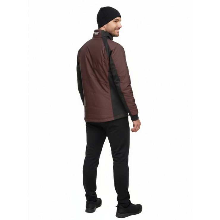 Куртка утеплённая туристическая  RAY  WS модель OUTDOOR (UNI) шоколад/чёрный, с/о фото 6