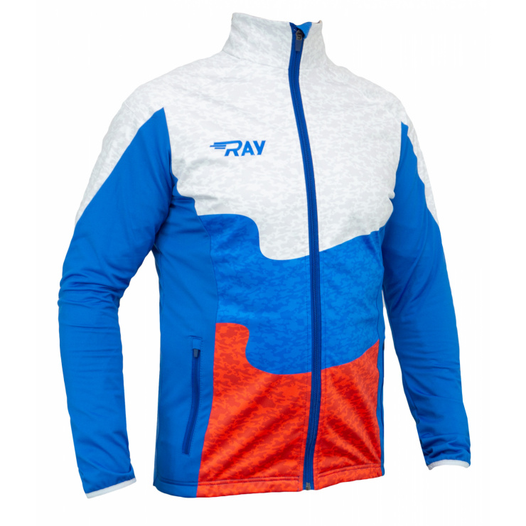 Куртка разминочная RAY WS модель PRO RACE (Men) принт "Патриот_1синий"  фото 4