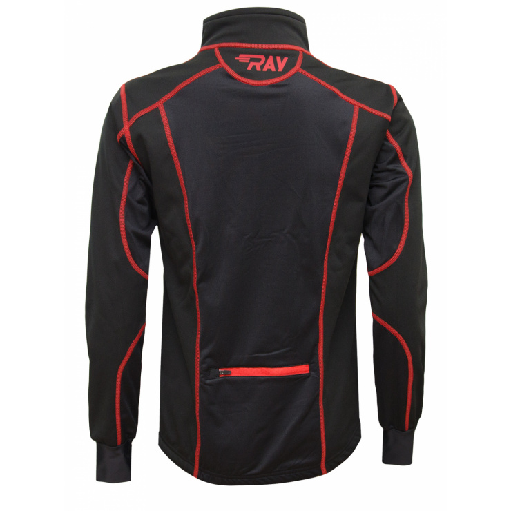 Куртка разминочная RAY WS модель STAR (UNI) черный/черный красный шов фото 2