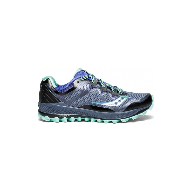 Кроссовки Saucony PEREGRINE 8 Grey/Violet/Aqua (W) (2018-2019) фото 1