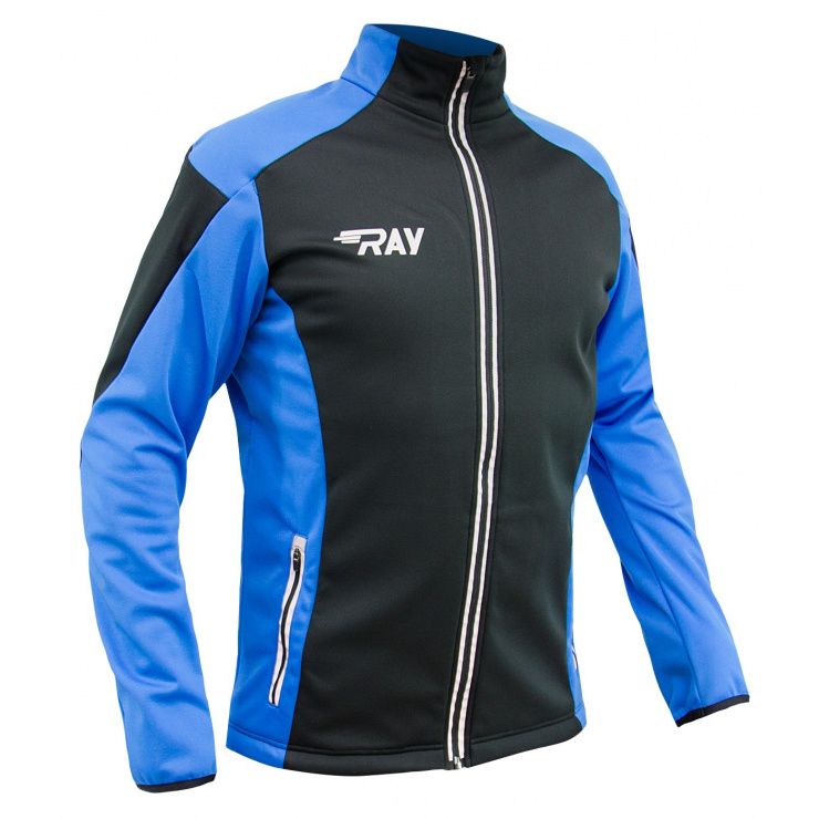 Куртка разминочная RAY WS модель RACE (UNI) черный/синий фото 1