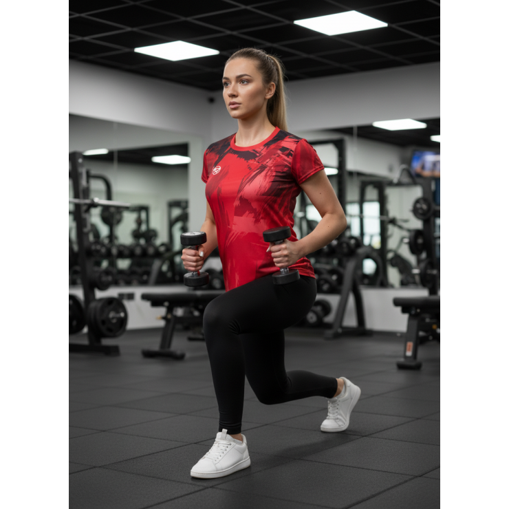 Футболка RAY (Woman) принт STROKES красный фото 4