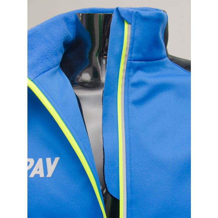 Куртка разминочная RAY WS модель RACE (UNI) синий/черный синий шов с/о молния фото 3