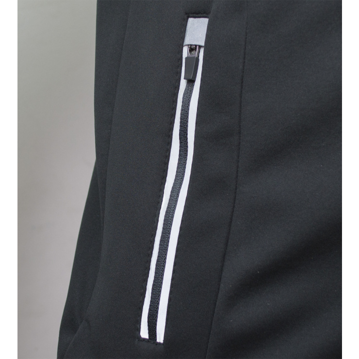 Куртка разминочная RAY WS модель RACE (UNI) черный, вставка синяя на рукаве фото 3