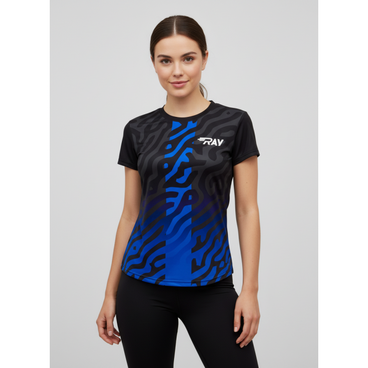 Футболка RAY (Woman) принт тигр синий фото 1