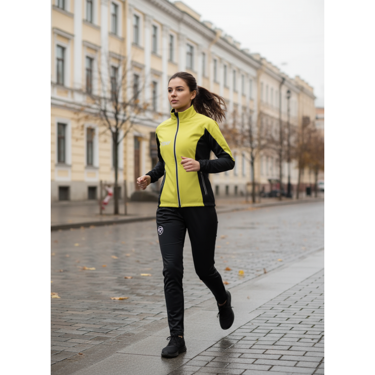 Куртка разминочная RAY WS модель PRO RACE (Women) желтый/черный с/о молния фото 5