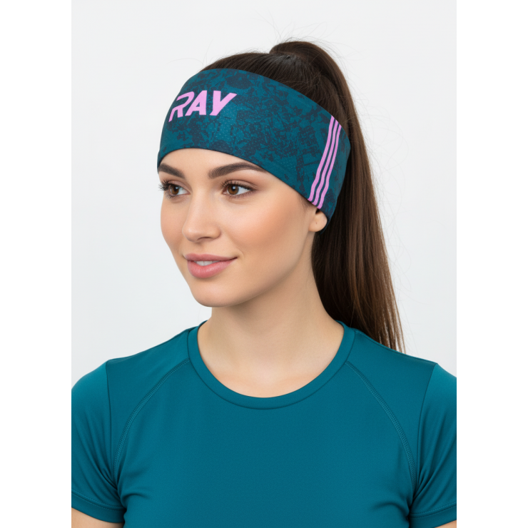 Повязка летняя облегчённая (UNI)  принт Фуксия фото 3