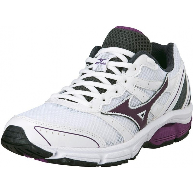 Кроссовки MIZUNO WAVE IMPETUS 2 (W), белый/пурпурный/т.серый фото 1