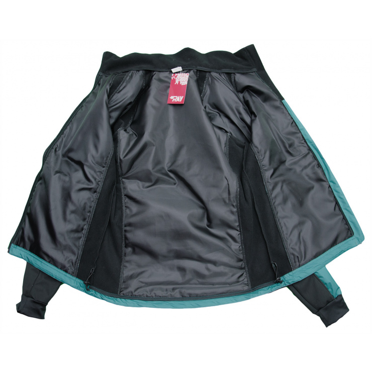 Куртка утеплённая туристическая  RAY  WS модель OUTDOOR (UNI) темный циан, черная молния с/о  фото 5
